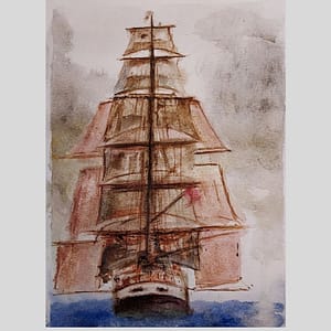 A Square Rigger Ship - Using square sails to increase speed